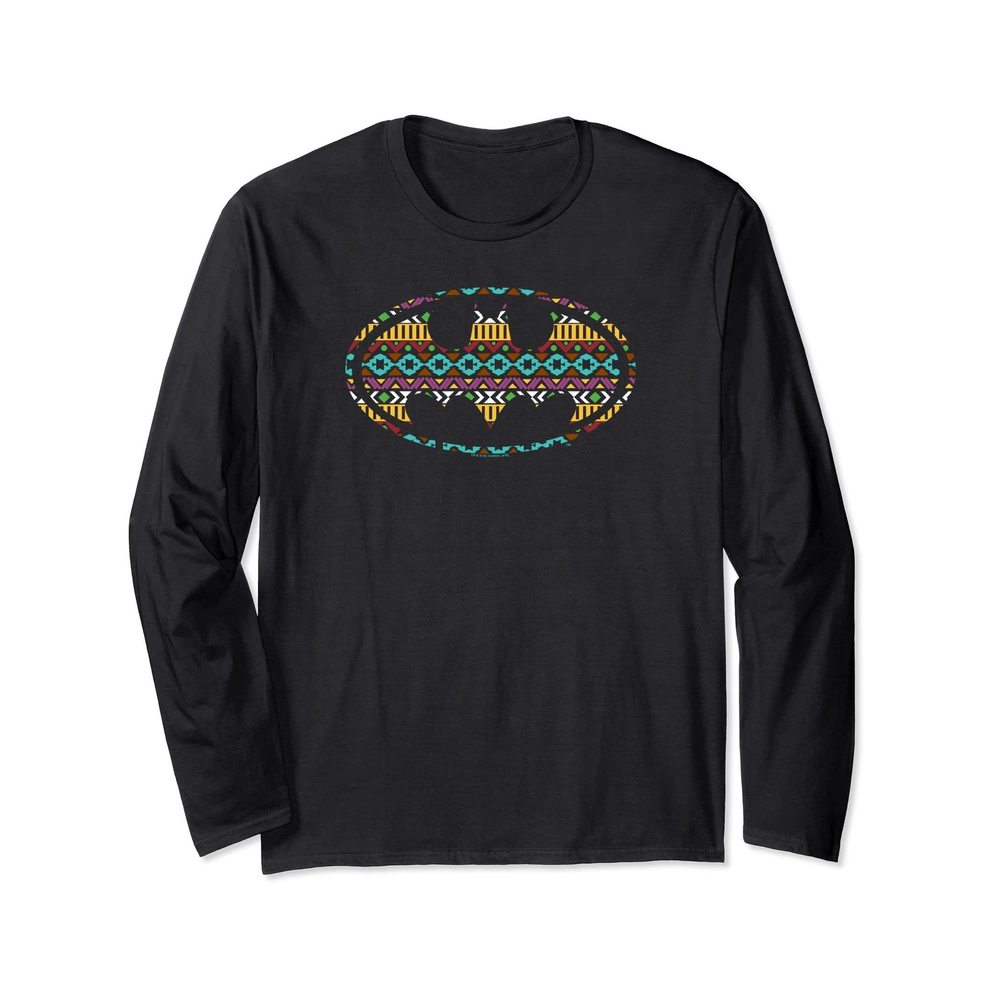 Batman Aztec Bat Logo Long Sleeve T-Shirt